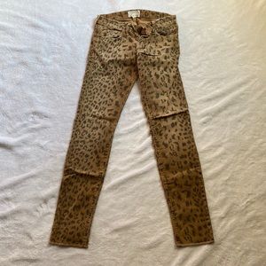 Current/Elliott Leopard Print Skinny Corduroy Pants sz. 25